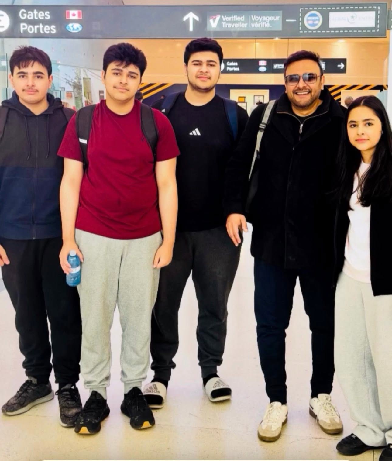 Asif Khan with his family