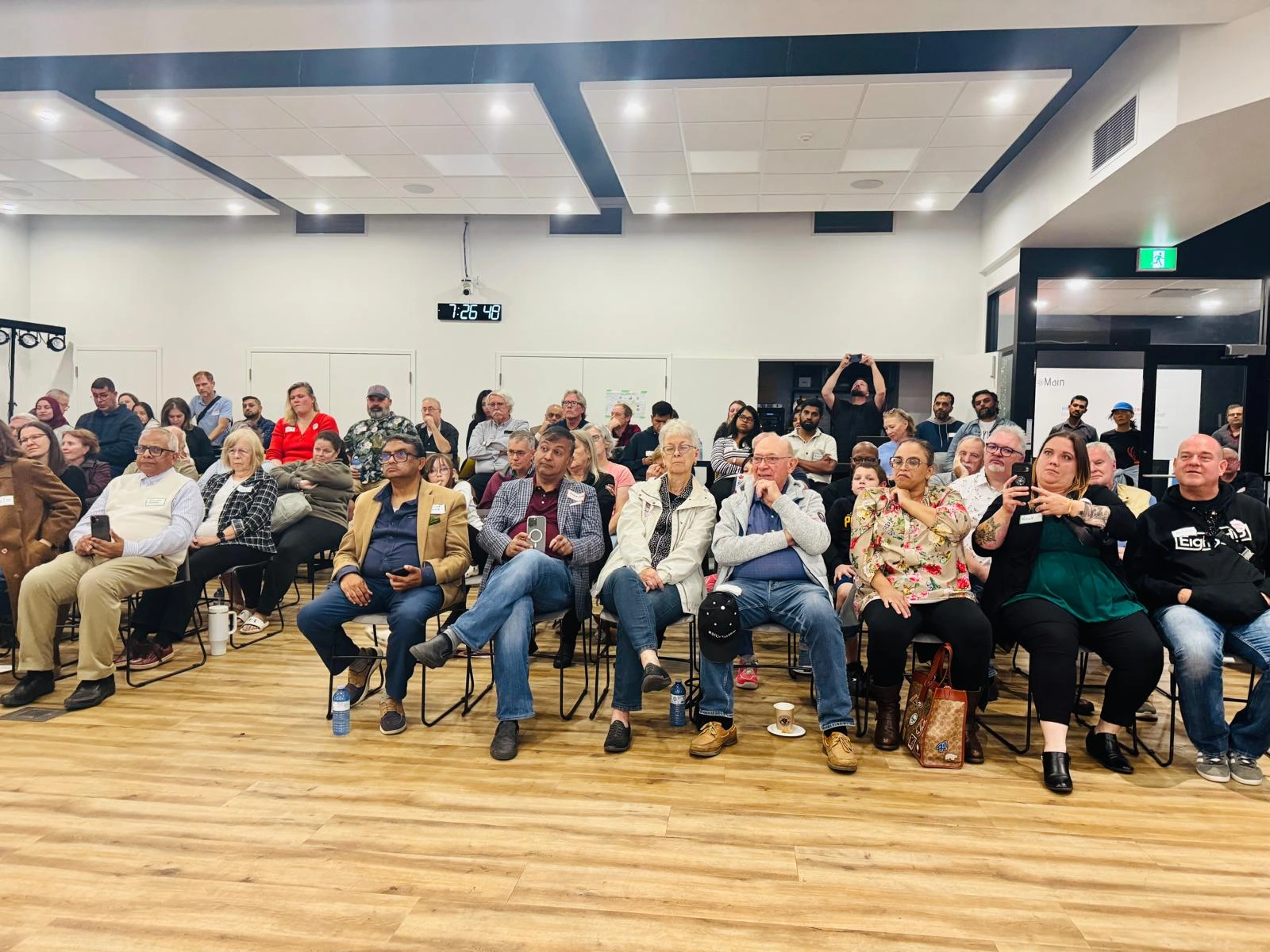 Milton residents listening at the Downtown Milton BIA public meeting on September 23